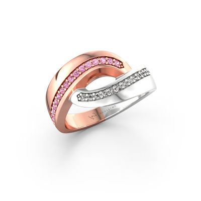Bague Sharita 585 or rose saphir rose 1.2 mm