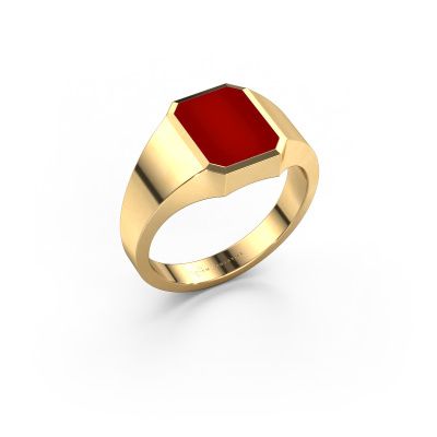 Pinky ring Lars 1 585 gold carnelian 10x8 mm