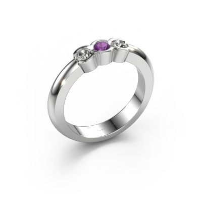 Ring Lotte 3 950 Platin Amethyst 3 mm
