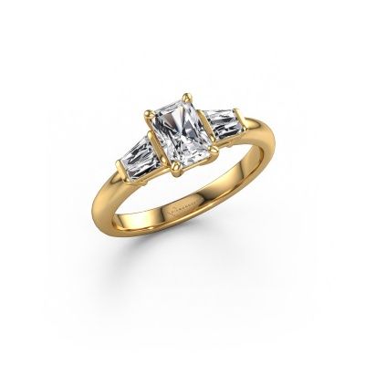 Engagement ring Kina RAD 585 gold lab grown diamond 1.07 crt