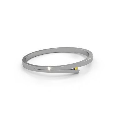 Bangle Rosario 585 white gold yellow sapphire 3 mm