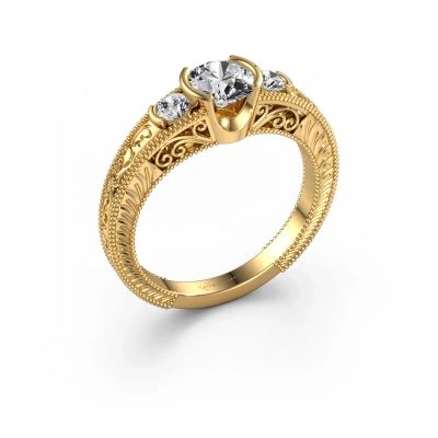 Promise ring Tasia 585 gold lab grown diamond 0.900 crt
