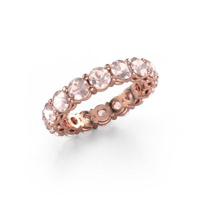 Stackable ring Michelle full 4.0 585 rose gold morganite champagne 4 mm
