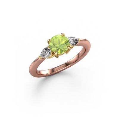 Engagement ring Chanou RND 585 rose gold peridot 6 mm