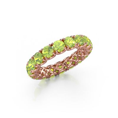 Stackable ring Estee 3.7 585 rose gold peridot 3.7 mm