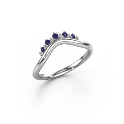 Stackable ring Lyla A 585 white gold sapphire 1.8 mm