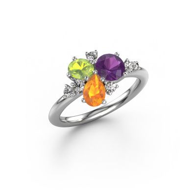 Ring Anja 585 white gold amethyst 5.4 mm