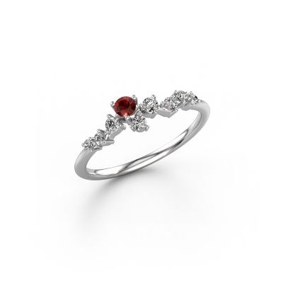 Ring Lexi 950 platinum garnet 2.8 mm