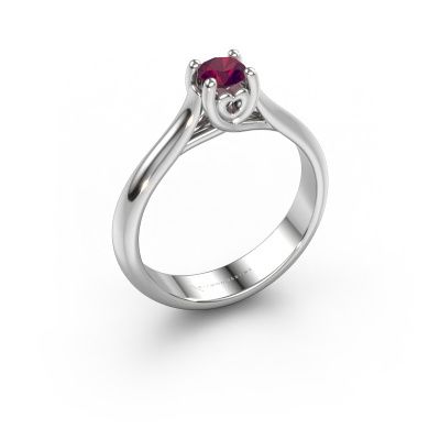 Engagement ring Nisa 950 platinum rhodolite 4.2 mm