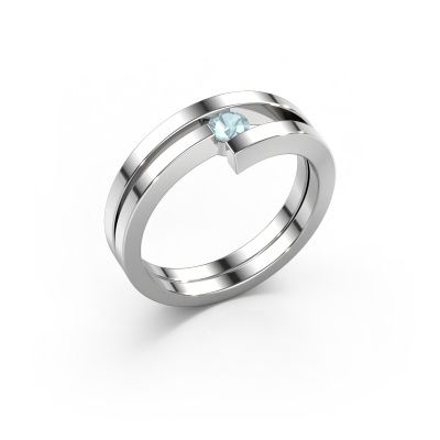 Ring Nikia 950 platinum aquamarine 3.4 mm