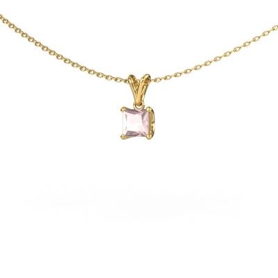 Pendant Sam SQR 585 gold morganite champagne 4.5 mm
