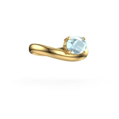 Engagement ring Floor OVL 585 gold aquamarine 8x6 mm