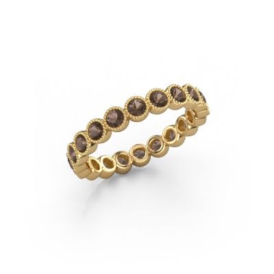 Ring Mariam 0.05 585 gold smokey quartz 2.4 mm