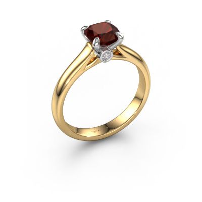 Engagement ring Valorie cus 1 585 gold garnet 6 mm