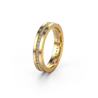 Wedding ring WH0103L14BP 585 gold zirconia 1.3 mm ±0.16x0.08 in