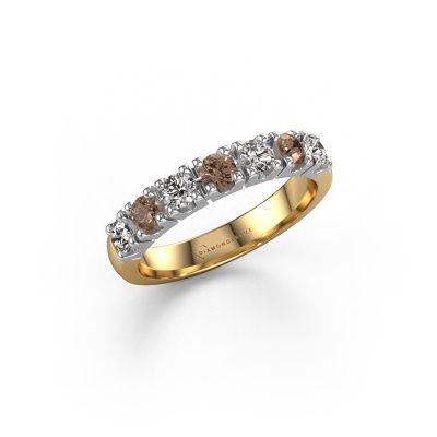 Bague Rianne 7 585 or jaune diamant brun 0.70 crt