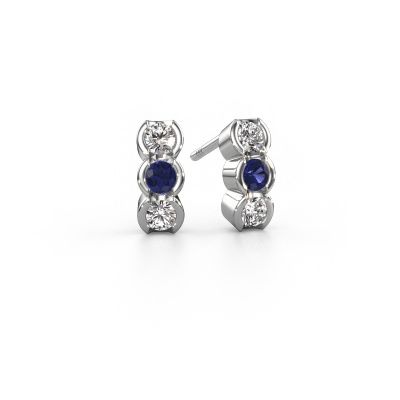 Boucles d'oreilles Lotte 585 or blanc diamant 0.48 crt