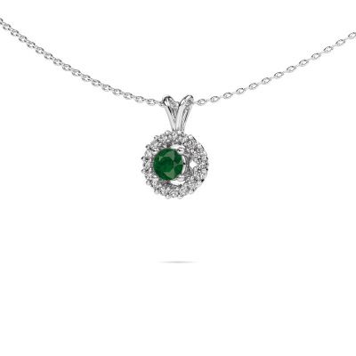 Pendant Tennille 585 white gold emerald 4 mm