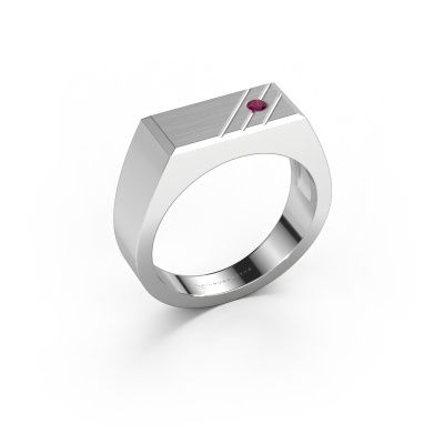 Bague pour homme Dree 5 585 or blanc rhodolite 2.4 mm