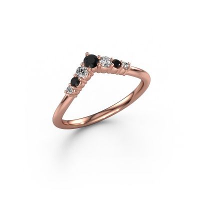 Stacking ring Imani A 585 rose gold black diamond 0.298 crt