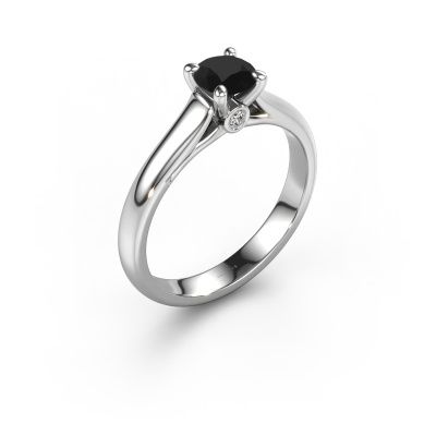 Engagement ring Valorie RND 1 950 platinum black diamond 0.60 crt