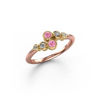 Ring Lonnie 585 rose gold pink sapphire 2.5 mm