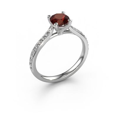 Engagement ring Mignon rnd 2 950 platinum garnet 6 mm