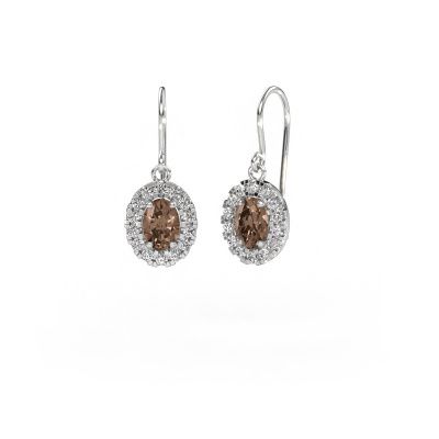 Drop earrings Jorinda 1 585 white gold brown diamond 1.96 crt
