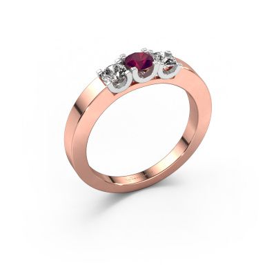 Ring Selina 1 585 rose gold rhodolite 3.7 mm