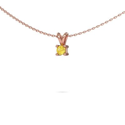 Collier Eline 585 or rose saphir jaune 5 mm