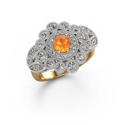 Bague Elia 585 or jaune citrine 5 mm