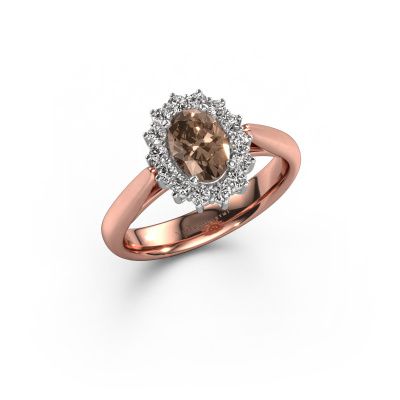 Engagement ring Margien 1 585 rose gold brown diamond 0.70 crt