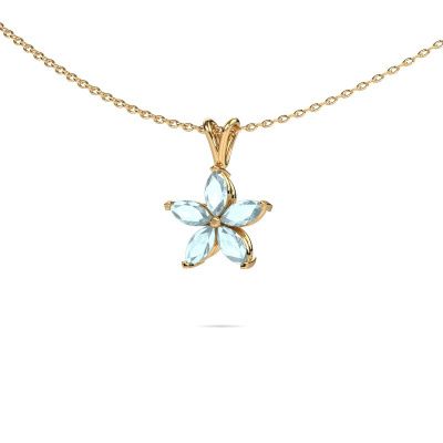 Pendant Sylvana 585 gold aquamarine 5x2.5 mm