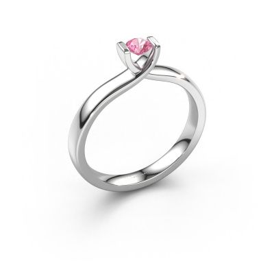 Ring Noor 950 platinum pink sapphire 3.7 mm