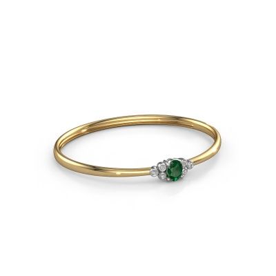 Bangle Lucy 585 gold emerald 8x6 mm