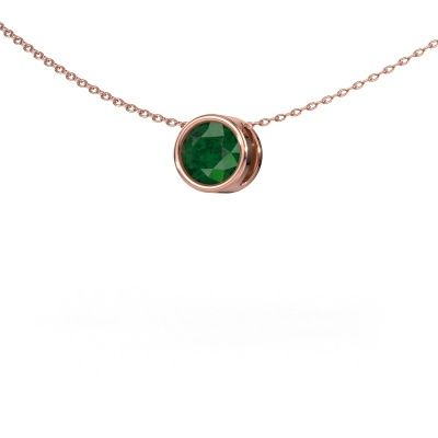Pendant Lavon RND 585 rose gold emerald 6.5 mm