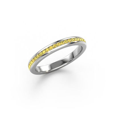 Stackable ring Lura 1 950 platinum yellow sapphire 1.3 mm