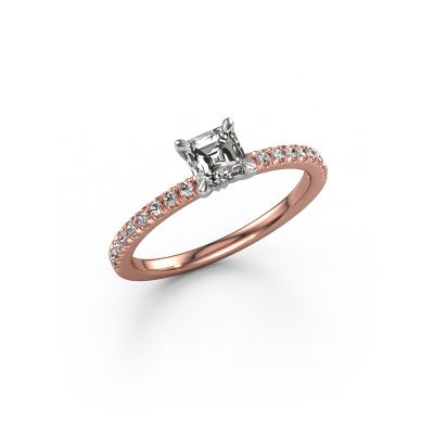 Engagement ring Crystal ASSC 2 585 rose gold diamond 0.680 crt