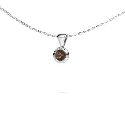 Pendant Lieke 950 platinum smokey quartz 4 mm