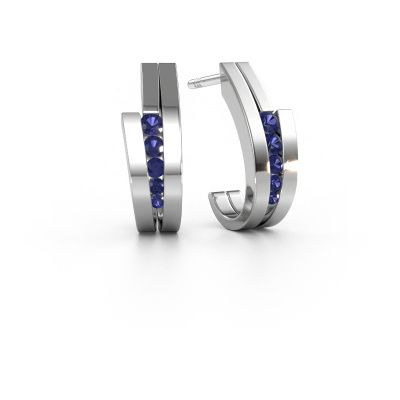 Earrings Cato 585 white gold sapphire 2.2 mm