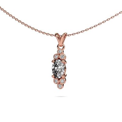 Pendentif Lucy 2 585 or rose diamant 0.41 crt