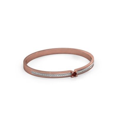 Armband Myrthe 585 Roségold Granat 4 mm