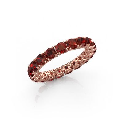 Stackable ring Vivienne 3.4 585 rose gold garnet 3.4 mm
