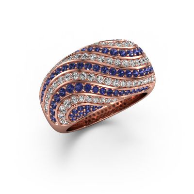 Ring Sonia 585 rose gold sapphire 1 mm