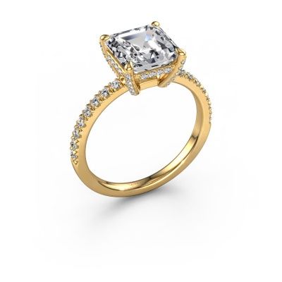 Engagement ring Saskia 1 ASH 585 gold lab grown diamond 3.40 crt