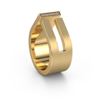 Weddings ring WH2090L19C 585 gold zirconia ±0.39x0.09in