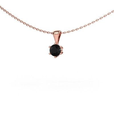 Kette Fay 585 Roségold Schwarz Diamant 0.48 crt