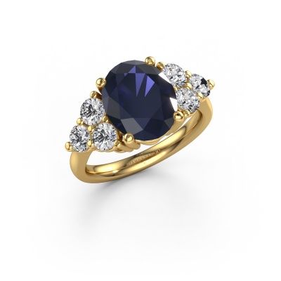 Engagement ring Serenity OVL 585 gold sapphire 11x9 mm