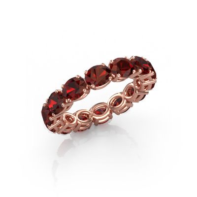 Ring Vivienne OVL 5x4 585 rose gold garnet 5x4 mm