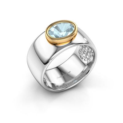 Ring Anouschka 585 white gold aquamarine 8x6 mm